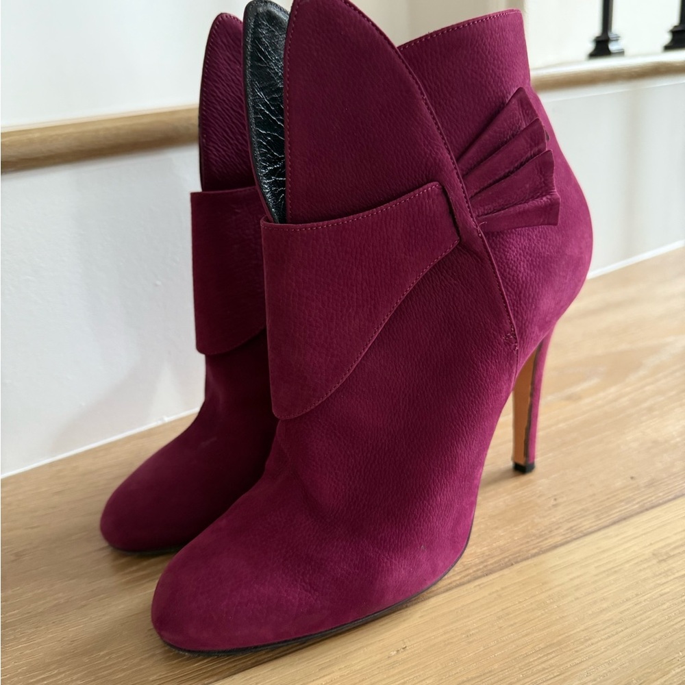 Sarah flint  Burgundy Suede Ankle Boots